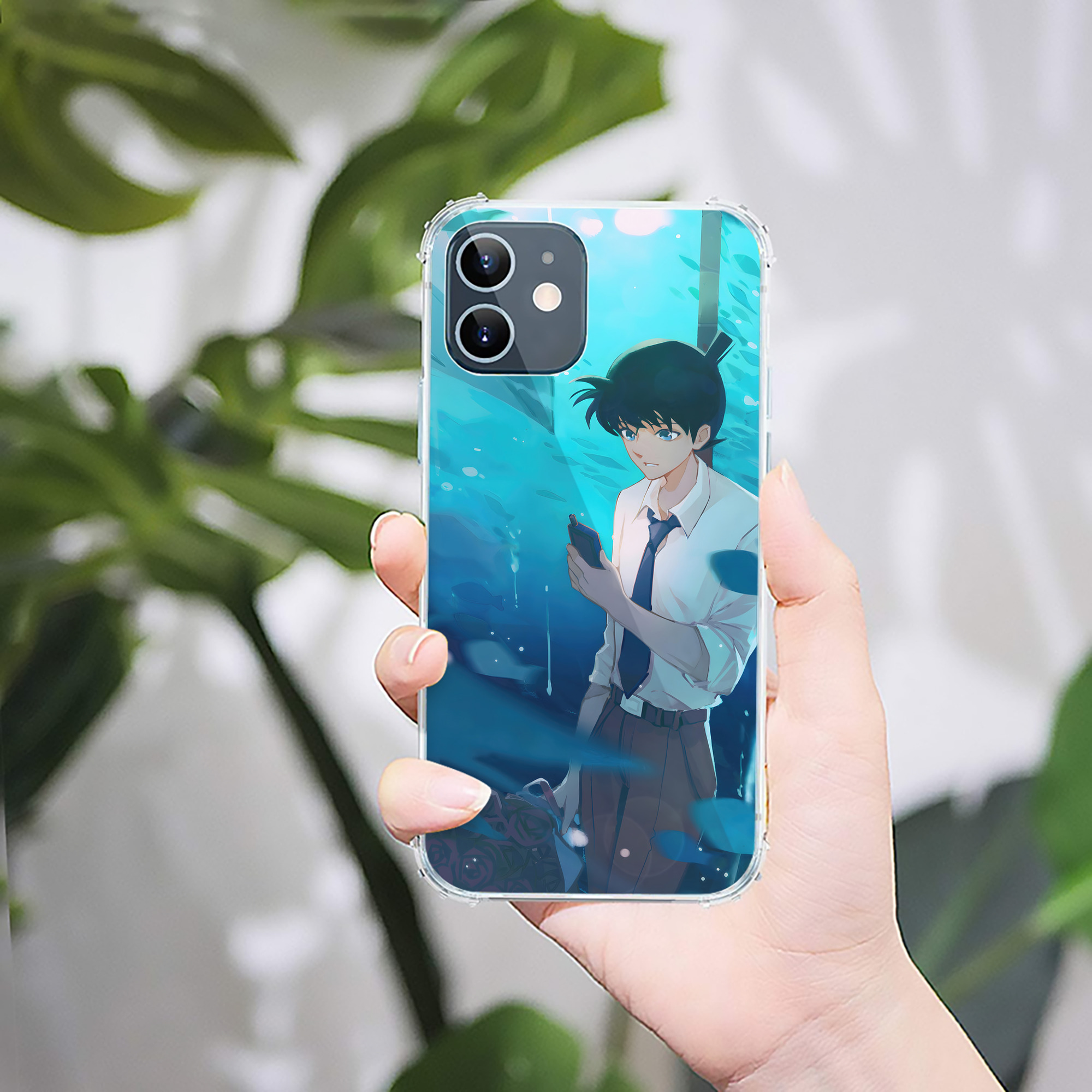 （画像用） 名探偵コナン Detective Conan 【iPhone 12シリーズ対応】透明スマホケース（クリアソフトケース）